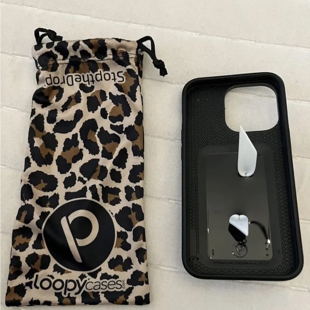 Loopy iPhone 13 Pro leopard case.